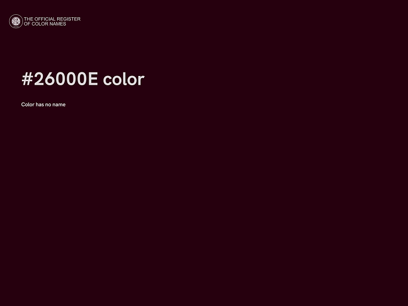 #26000E color image