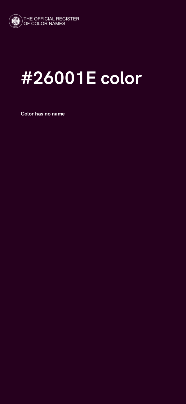 #26001E color image