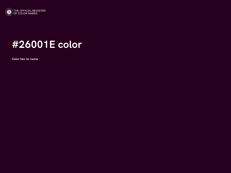 #26001E color image