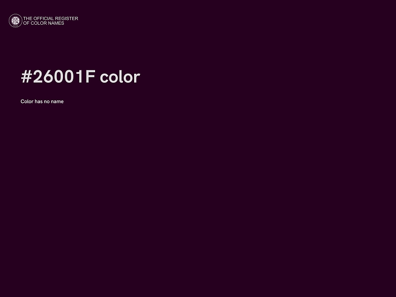 #26001F color image