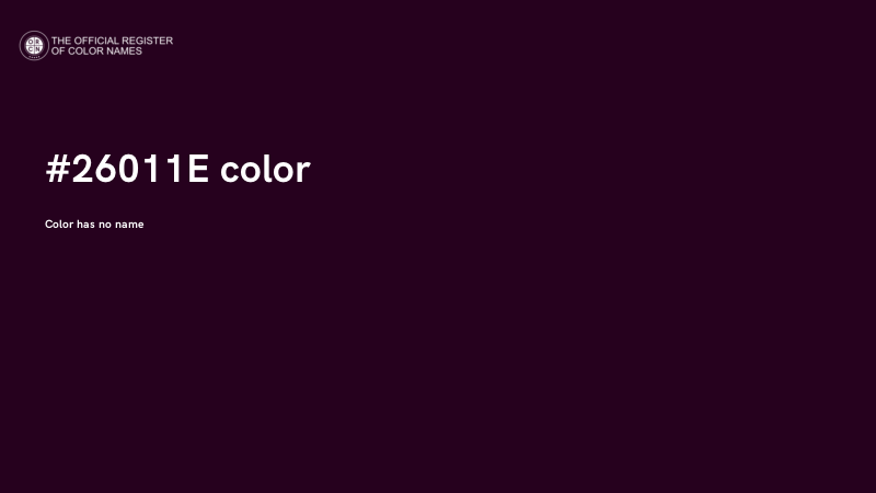 #26011E color image