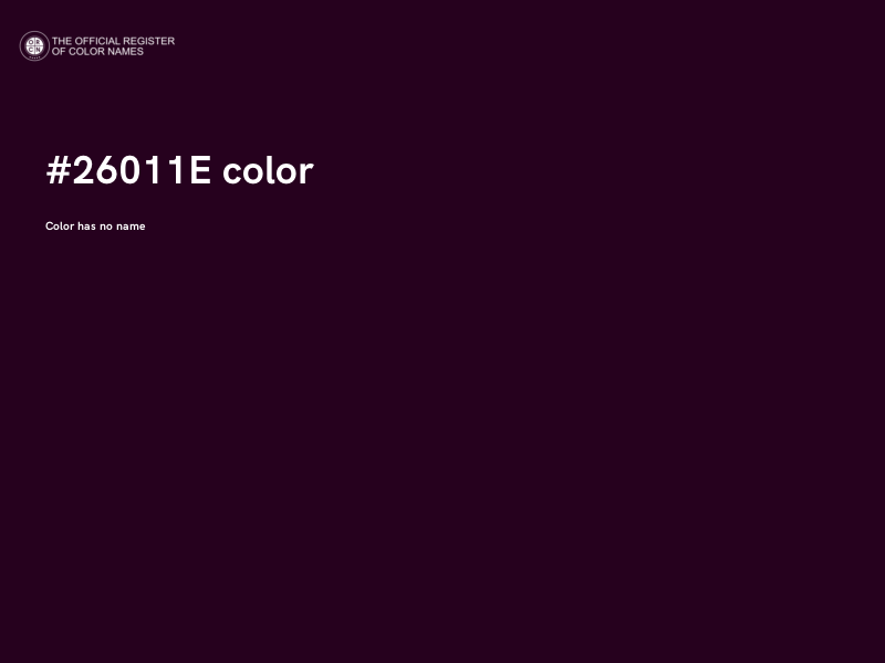 #26011E color image