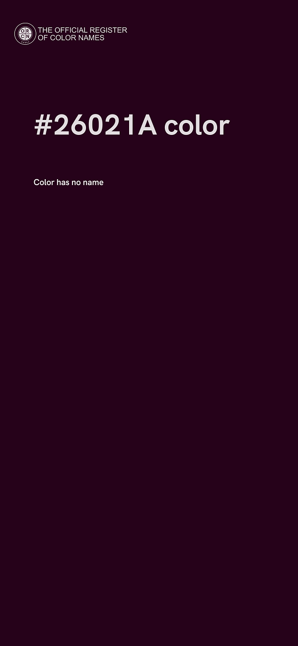 #26021A color image