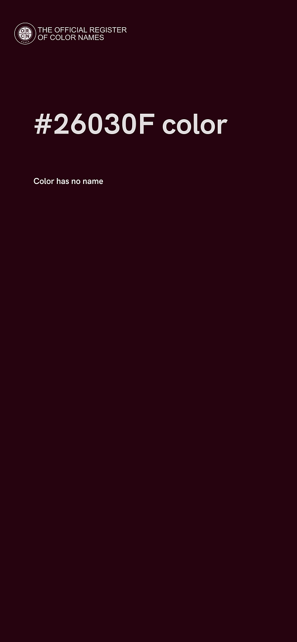 #26030F color image