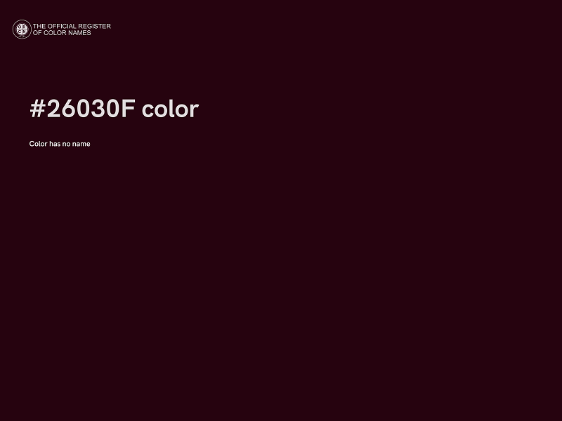 #26030F color image