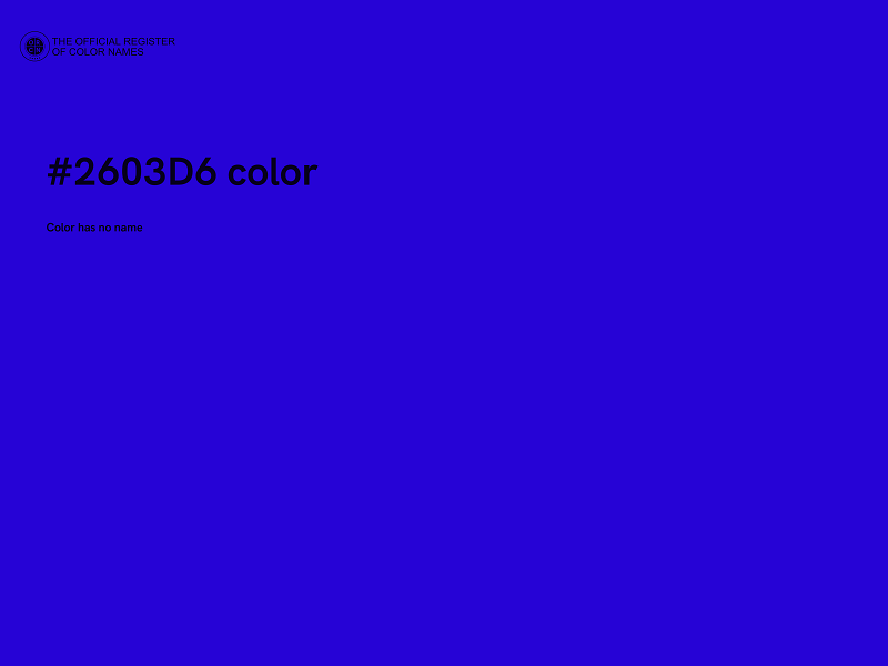 #2603D6 color image