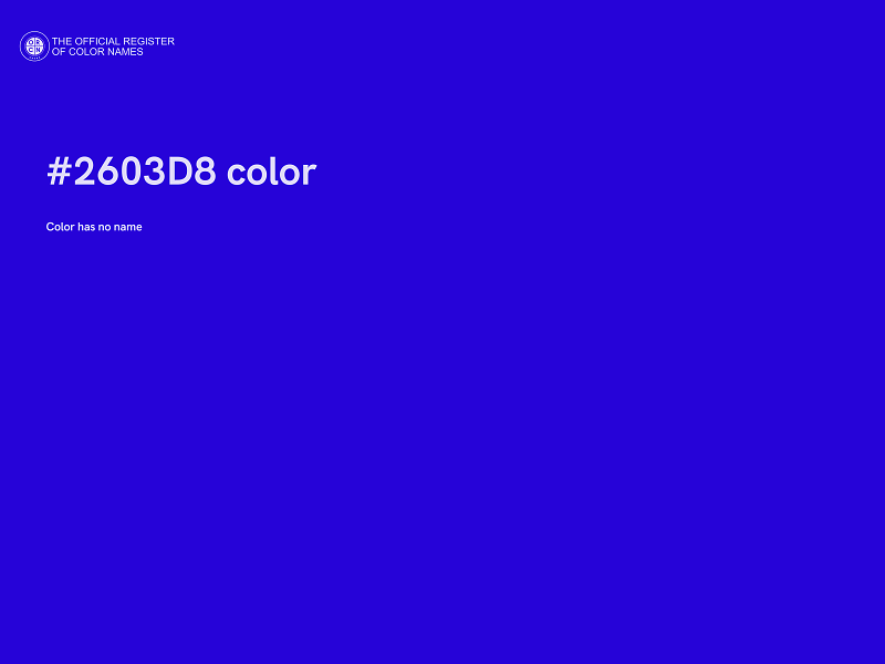 #2603D8 color image