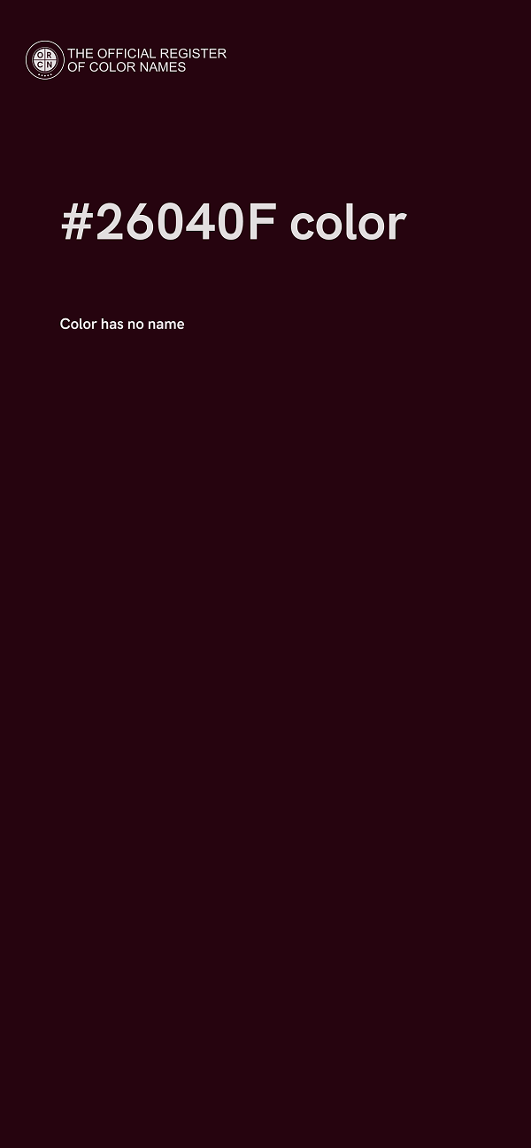 #26040F color image