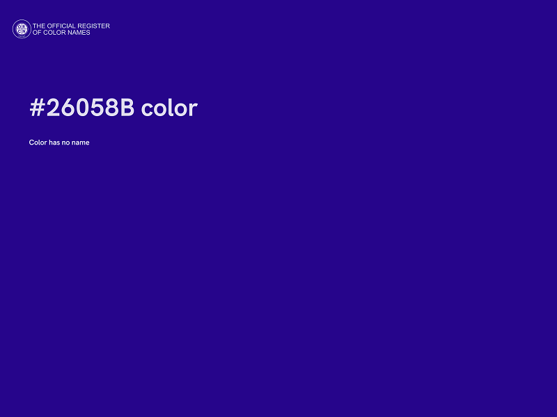 #26058B color image