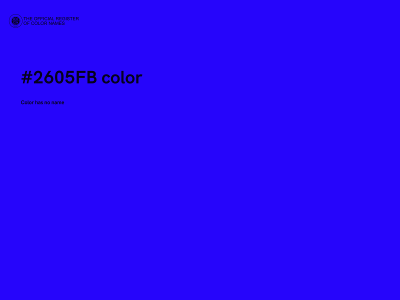 #2605FB color image