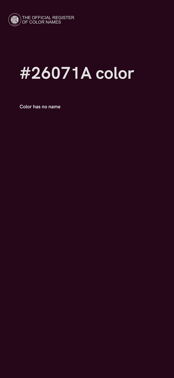#26071A color image