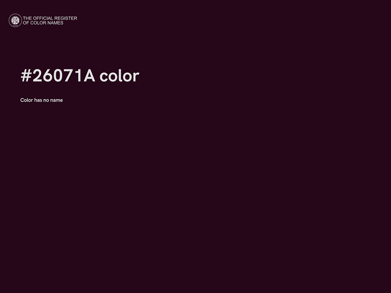#26071A color image