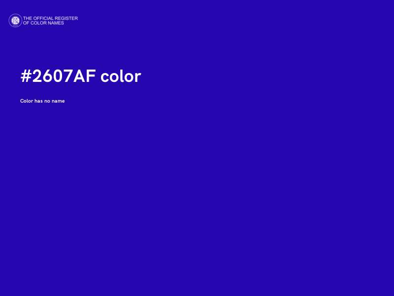 #2607AF color image