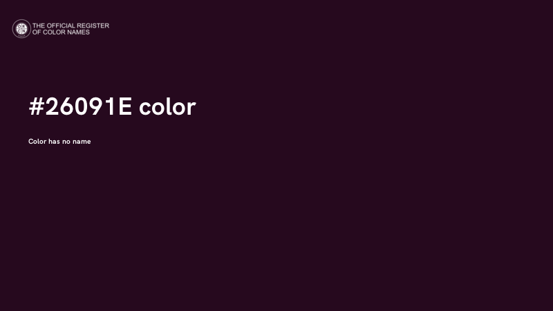 #26091E color image