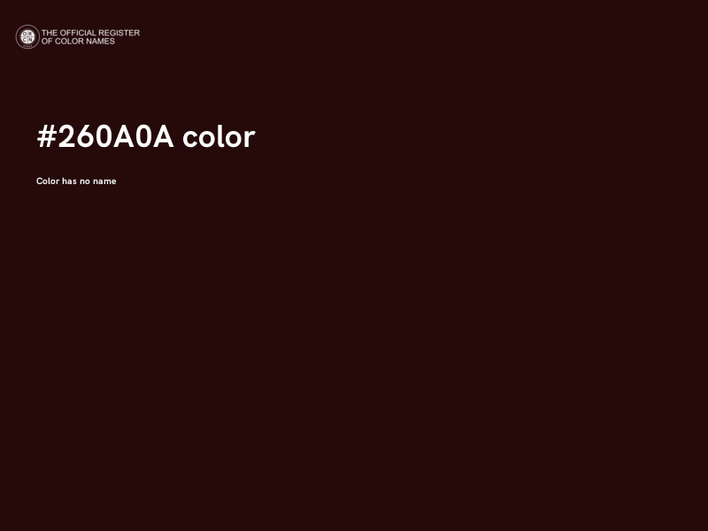 #260A0A color image