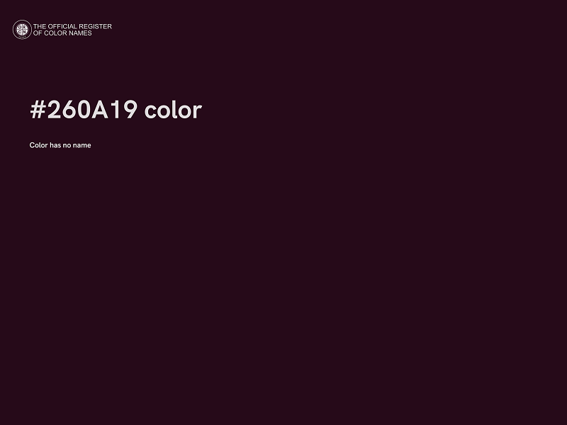 #260A19 color image