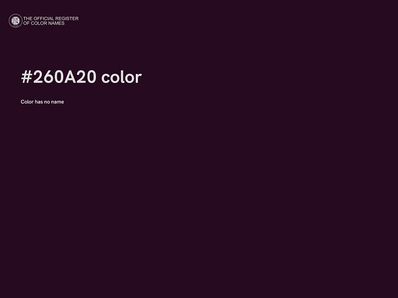#260A20 color image