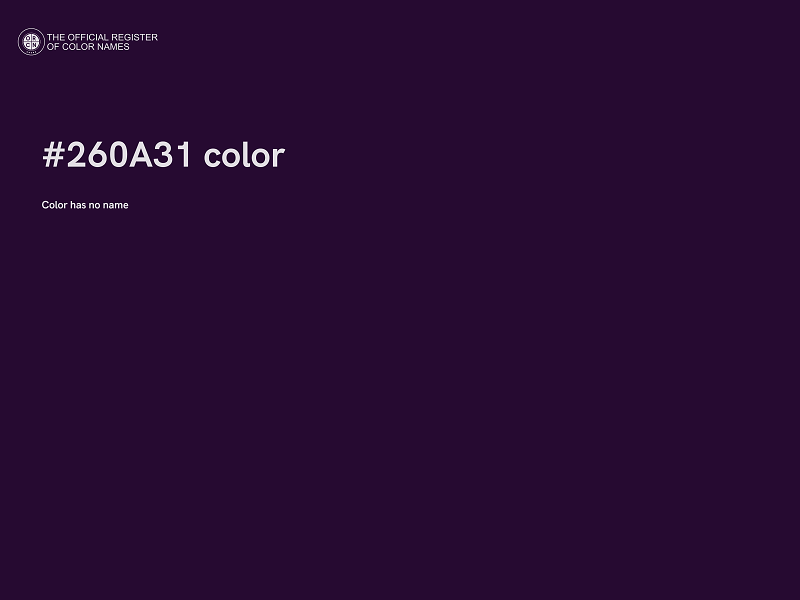 #260A31 color image