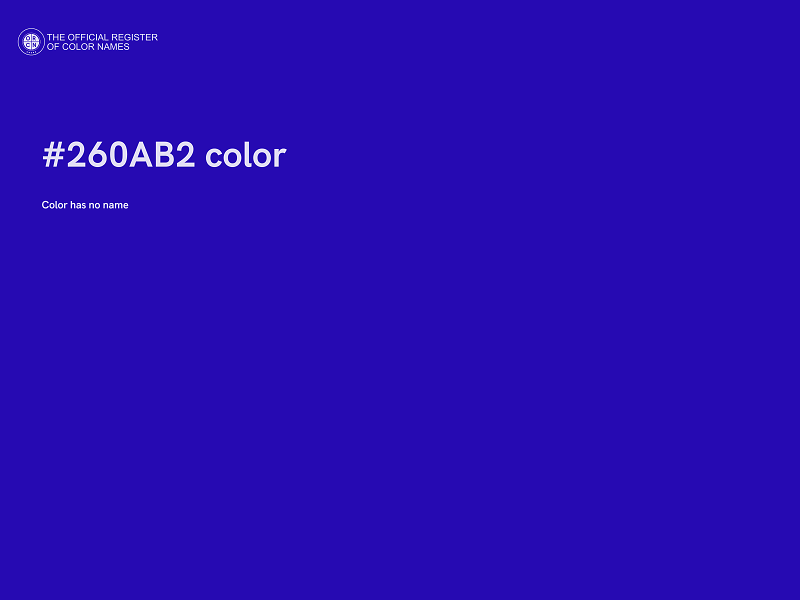 #260AB2 color image