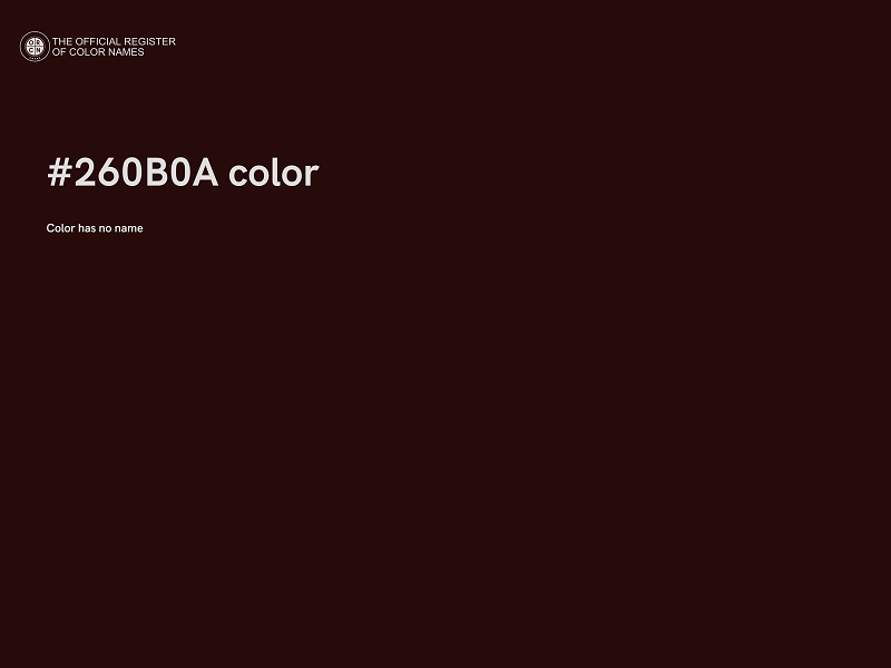 #260B0A color image