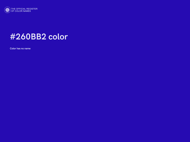 #260BB2 color image