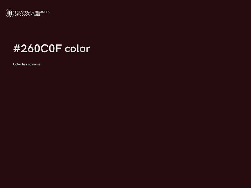 #260C0F color image