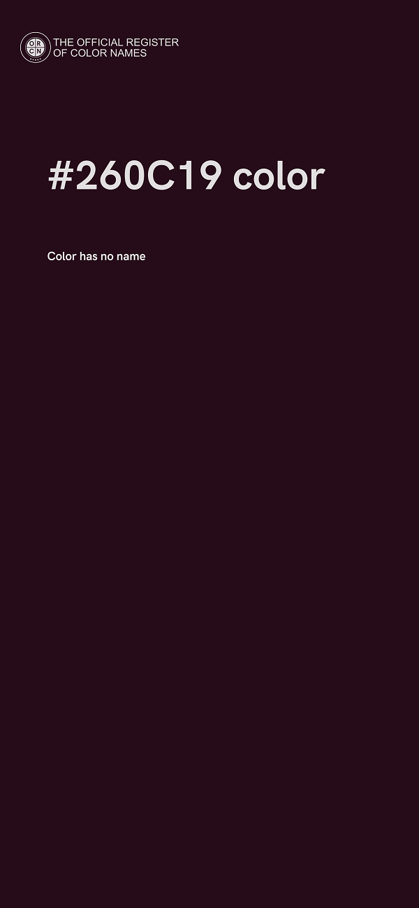 #260C19 color image