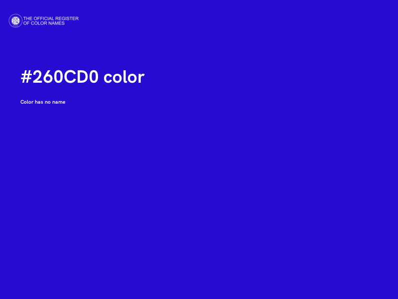#260CD0 color image