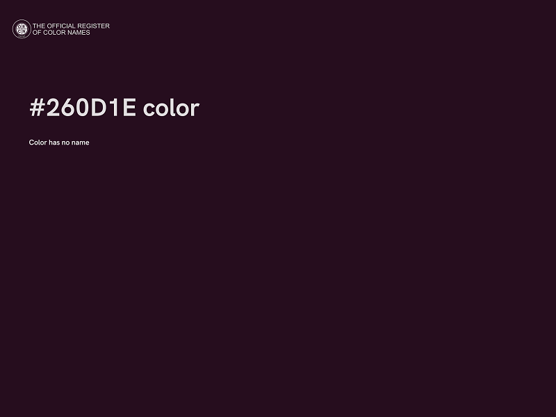 #260D1E color image