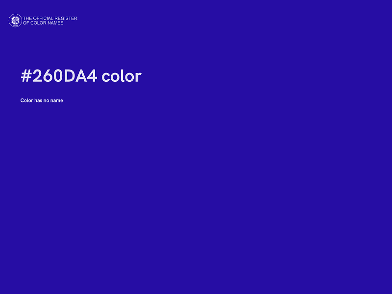 #260DA4 color image