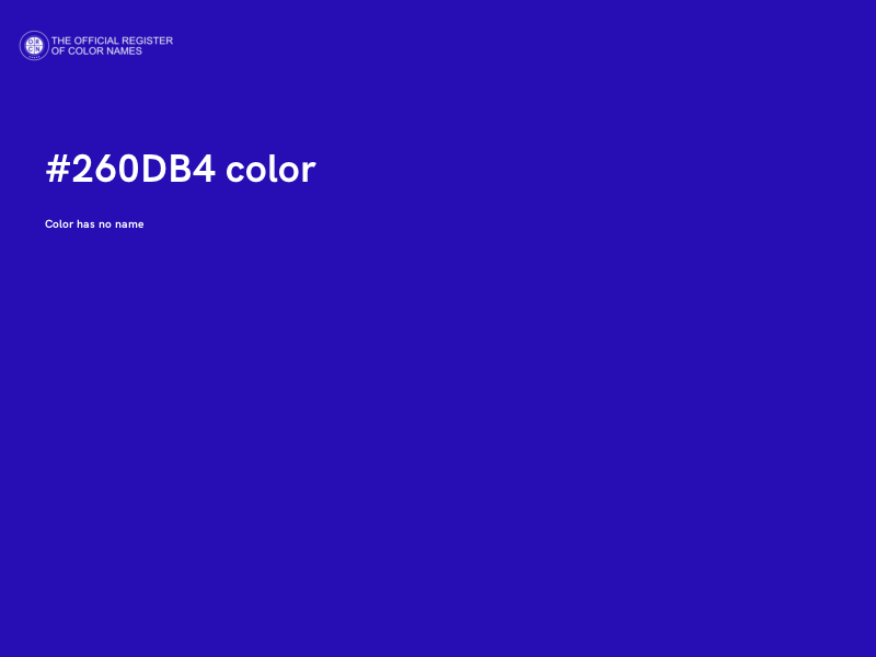 #260DB4 color image