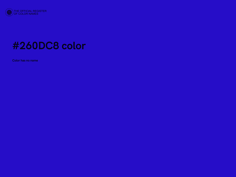 #260DC8 color image