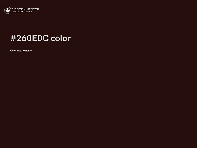 #260E0C color image