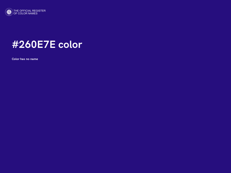 #260E7E color image