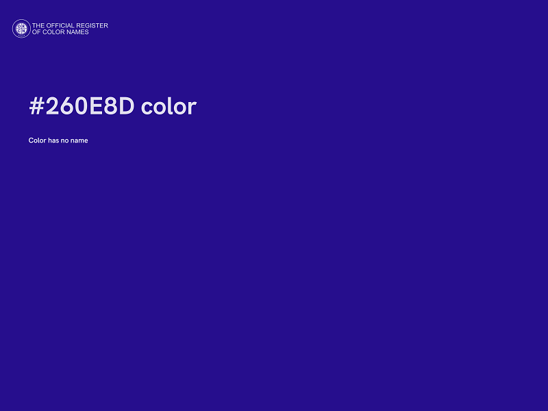 #260E8D color image