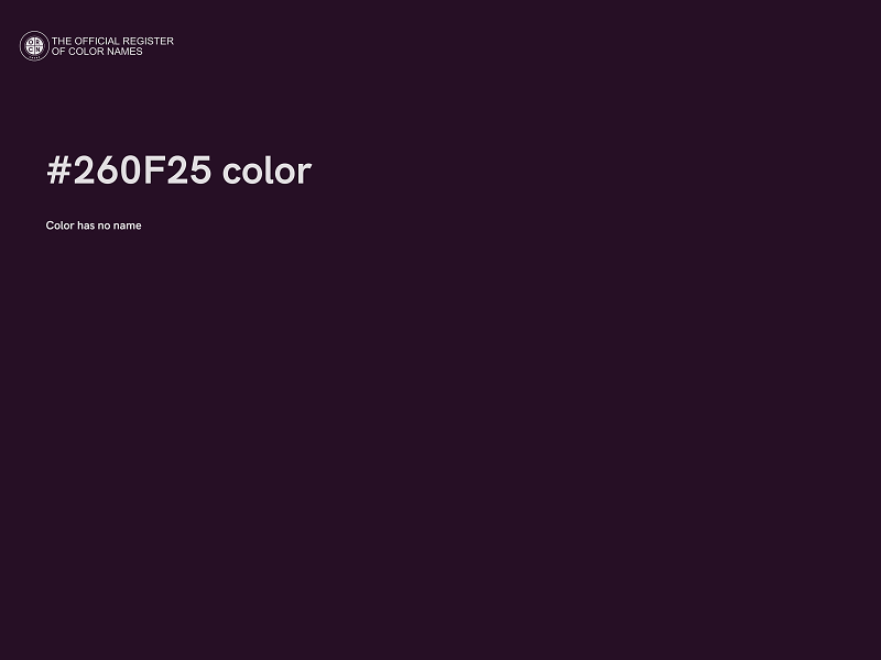 #260F25 color image