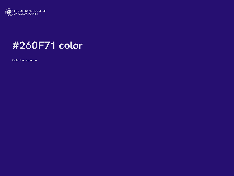 #260F71 color image
