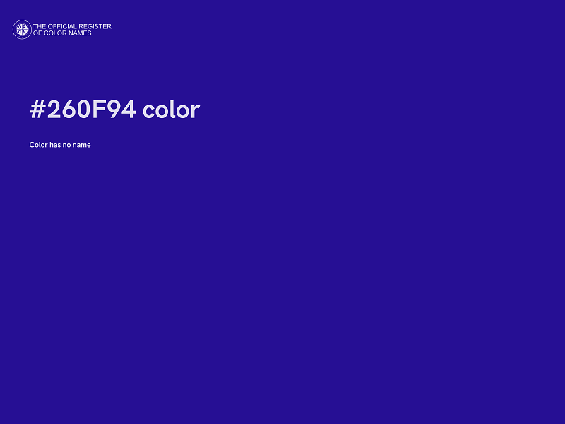#260F94 color image