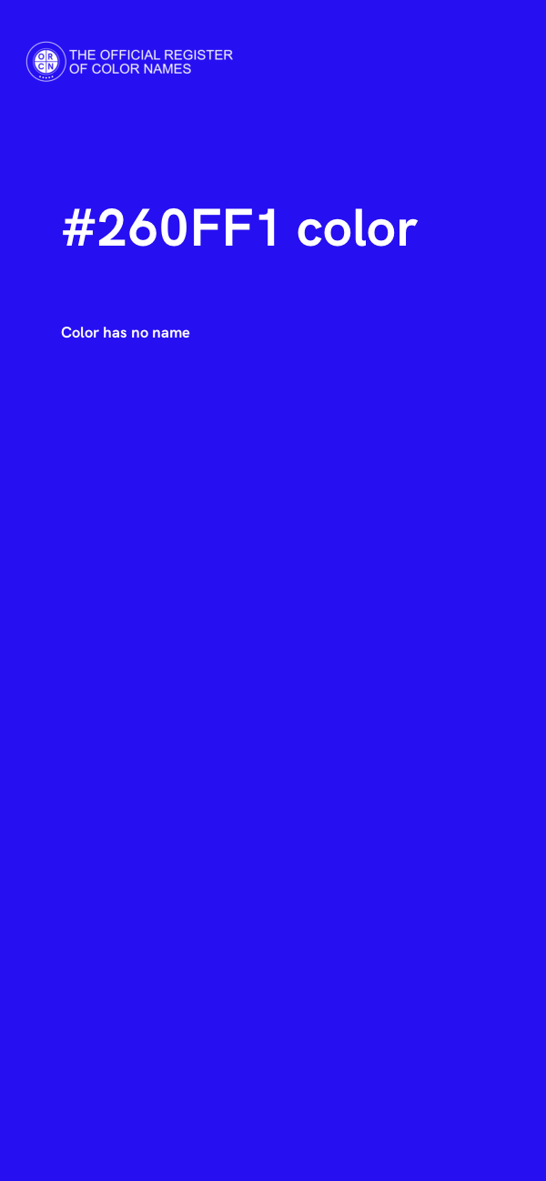 #260FF1 color image