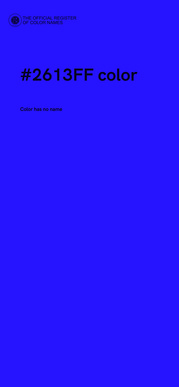 #2613FF color image