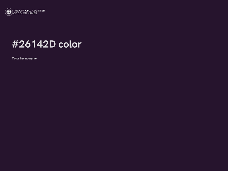 #26142D color image