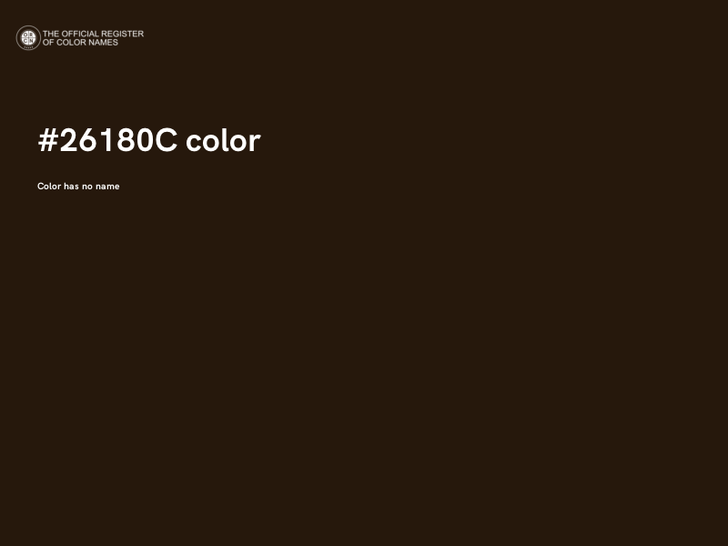 #26180C color image