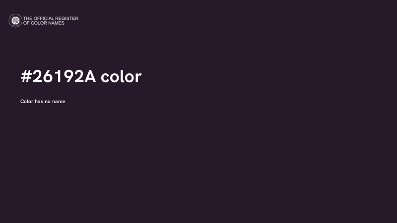 #26192A color image
