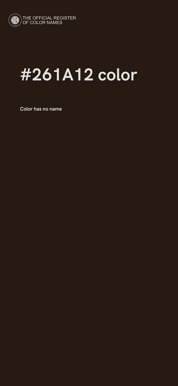 #261A12 color image
