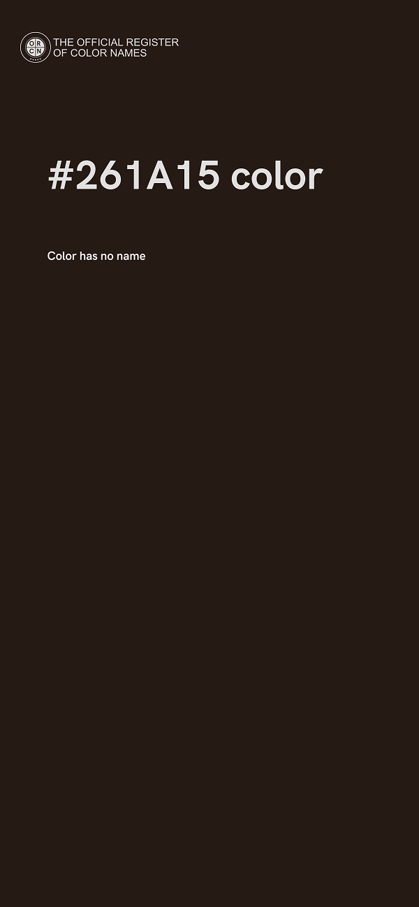 #261A15 color image