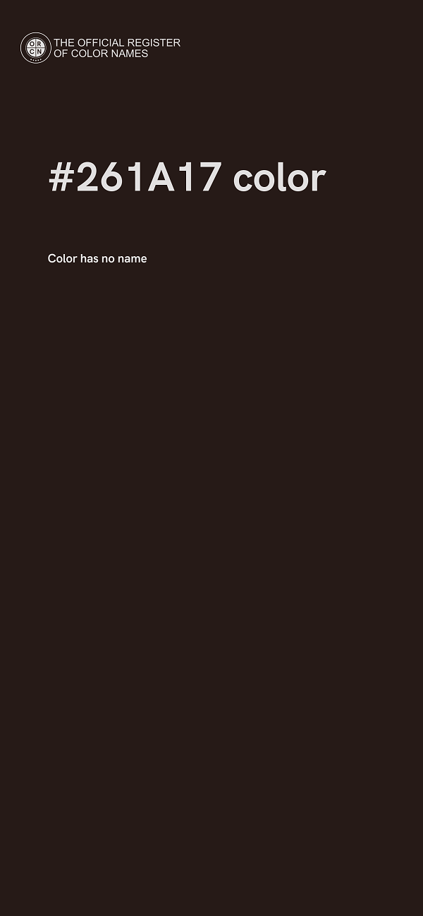 #261A17 color image