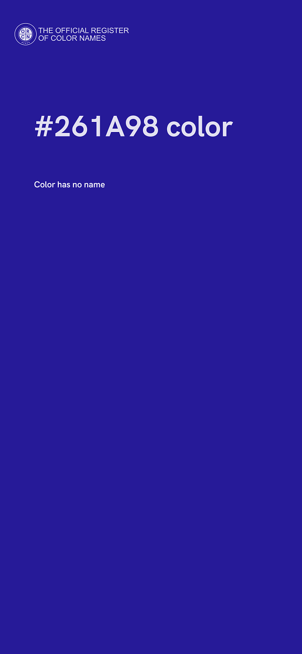 #261A98 color image