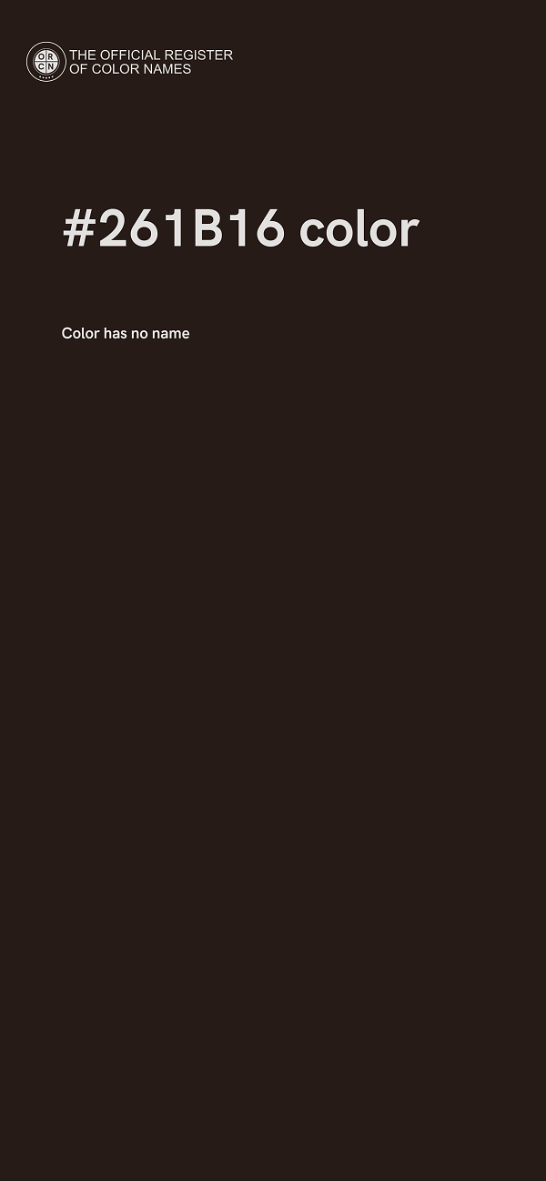 #261B16 color image