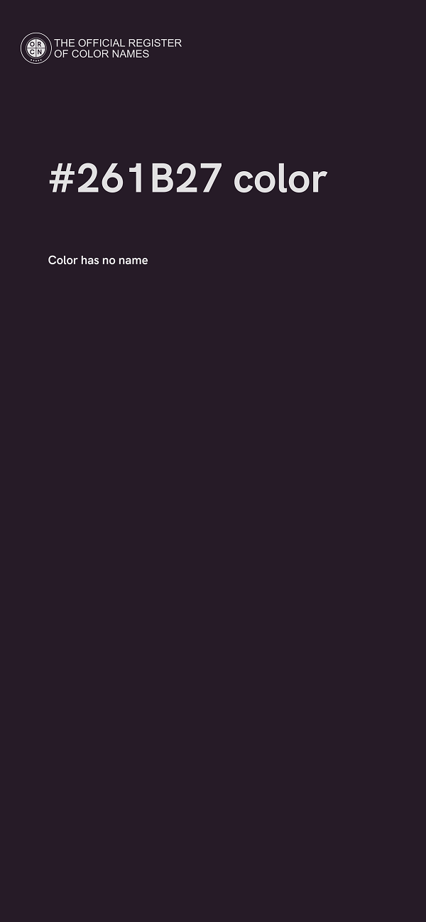 #261B27 color image