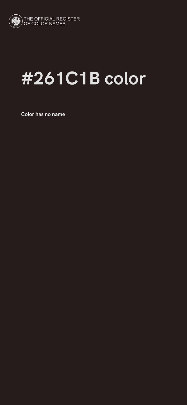 #261C1B color image